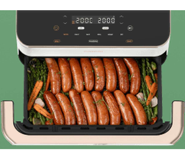 Cosori Air Fryer Dual Blaze TwinFry biały kosz ceramiczny 10L - 1603346 - zdjęcie 7